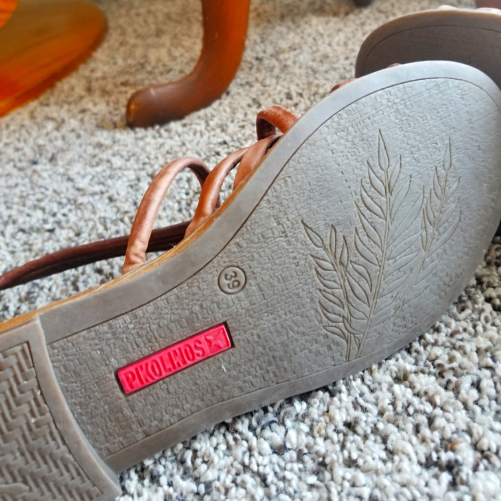 PIKOLINOS Brown Flat Strappy Sandals - Picture 5 of 10